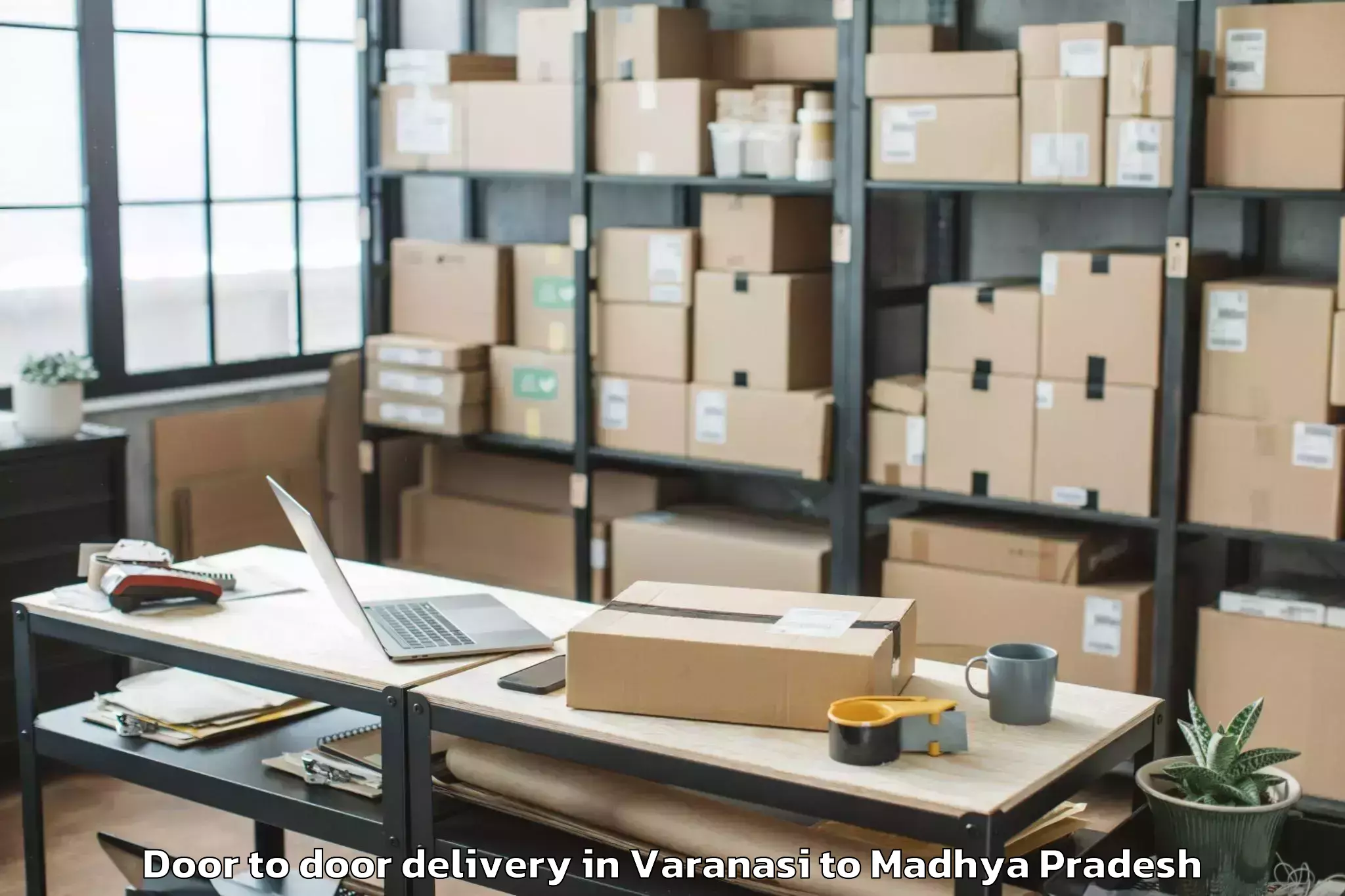 Professional Varanasi to Sanwer Door To Door Delivery